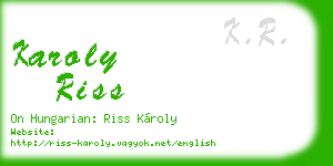 karoly riss business card